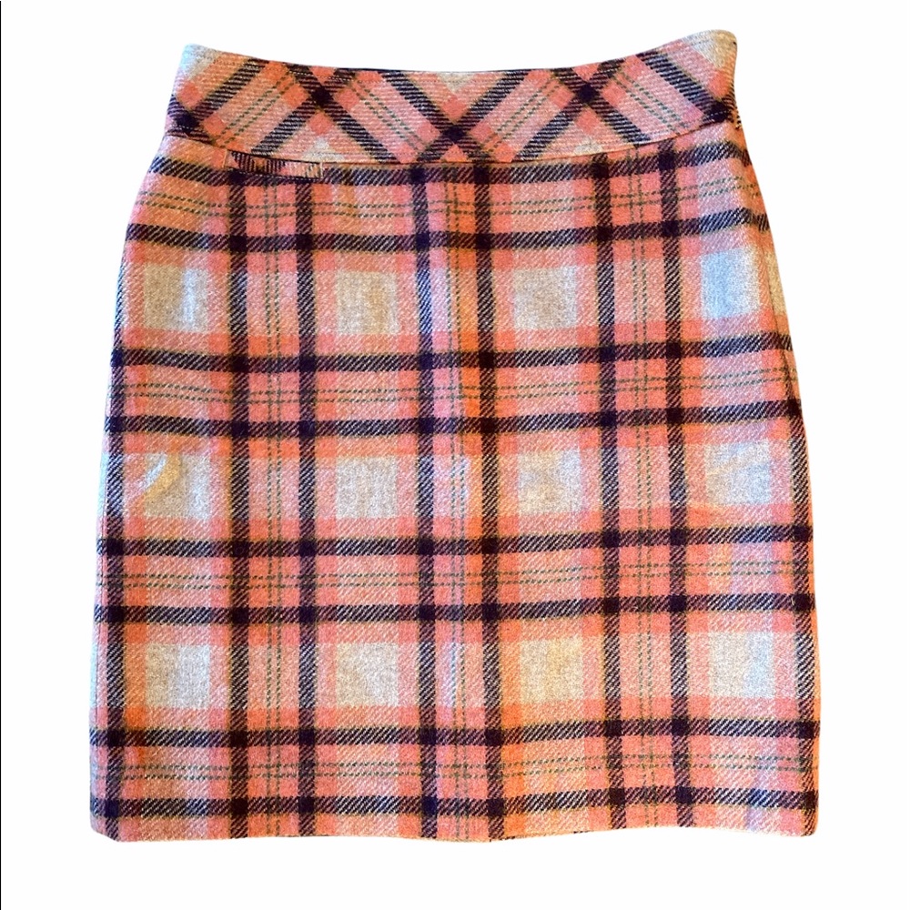 NWOT-L.L.Bean Plaid Pencil Skirt